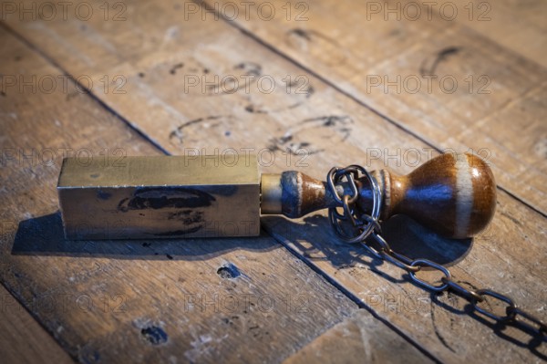 Old stamp, Tändsticksmuseet match museum or match museum, Jönköping, Jönköpings län, Sweden