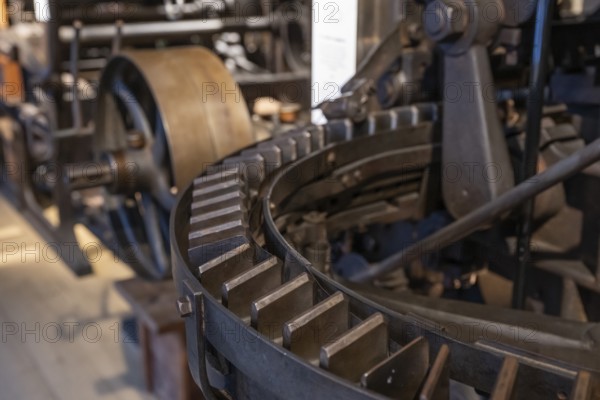 Historic machine for making matches, Tändsticksmuseet Match Museum or Match Museum, Jönköping, Jönköpings län, Sweden