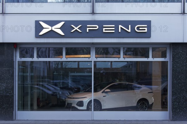 Xpeng, showroom of the Chinese electric car brand Xiaopeng Motors, Düsseldorf, North Rhine-Westphalia, Germany