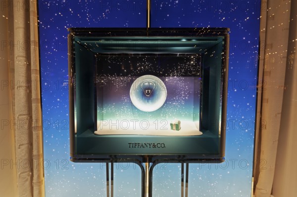 Window of the Tiffany Co. jewelry store on the Kö, luxury shopping, Düsseldorf, North Rhine-Westphalia, Germany