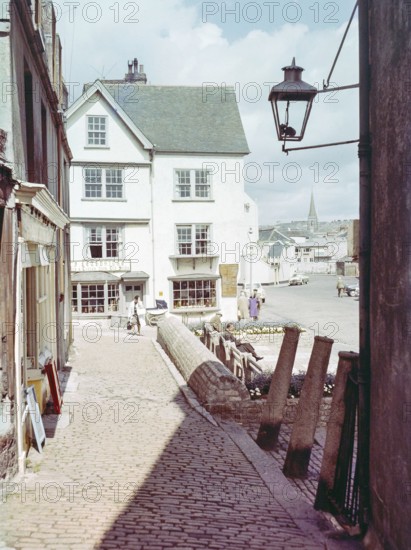 Historic Island House located in the historic Barbican area of Plymouth, Devon, England, UK, 1960s - a departure point for Pilgrim Fathers on the 'Mayflower' in 1620