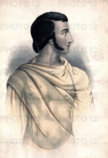 Medical illustration, cross section of the human organism to facilitate the study of anatomy and physiology, school picture, authentic reproduction of a school mural, around 1900, exact date unknown, historical