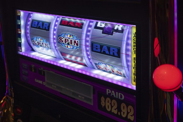 Casino gambling blackjack and slot machines waiting for gamblers and tourist to spend money