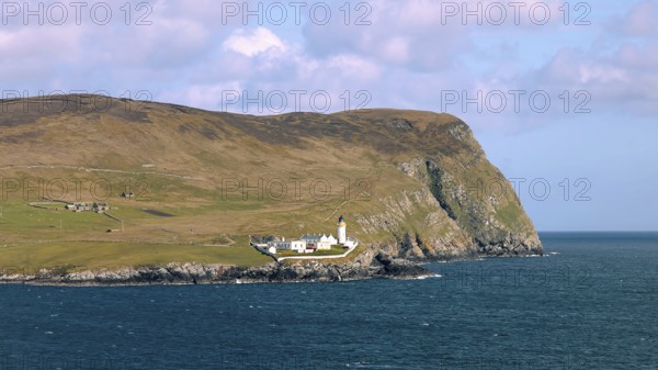 Scotland Shetland scenery in England with cliffs, ocean views and green pastures