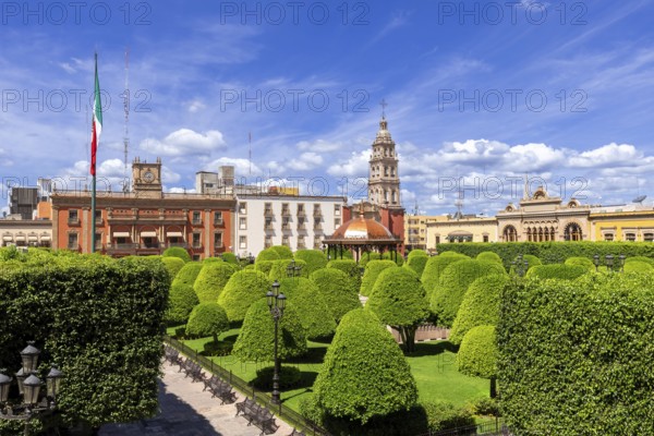 Mexico, Leon, Central city Martyrs Plaza, Plaza Martires, one of the main city tourism attractions