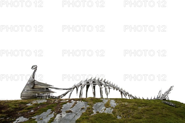 Drakkar Vardø sculpture. The Drakkar-Leviathan sculpture was built in summer 2016 by the Taibola Assemble team from Archangelsk Severodvinsk, Vardø, Finnmark, Norway