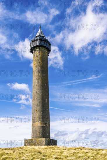 Waterloo Monument over Scottish fields and farms, Jedburgh, Scotland, UK