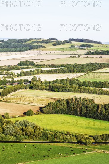Scottish fields and farms, Southeast Scotland, UK