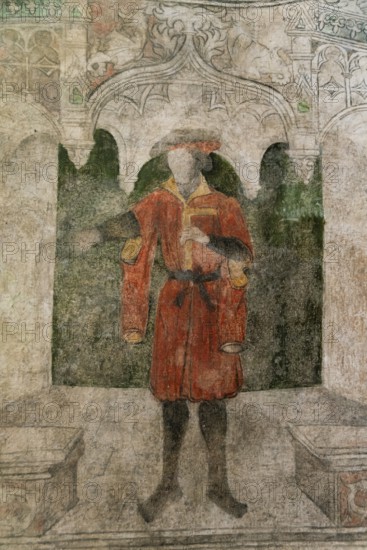 St Mazeran's Church of Bout-Vernet. St. Mazeran, creator of the original church plans. Allier department. Auvergne Rhone Alpes. France. Europe