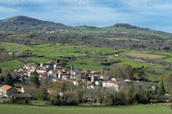 Chaynat village. Puy de Dome. Auvergne Rhone Alpes. France
