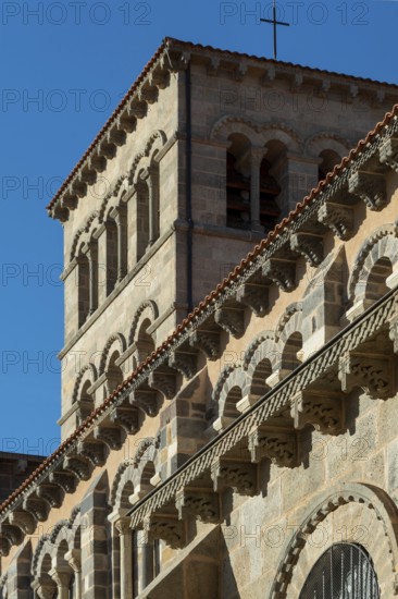 Saint Austremoine Church. Romanesque art. Issoire. Puy de Dome. Auvergne. France. Europe