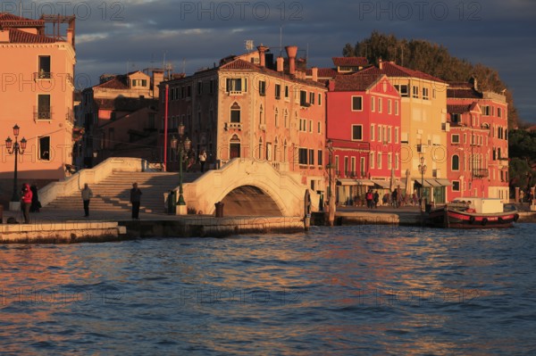 Riva dei Sette Martiri on the Canal di San Marco, Sestiere Castello, Venice, Veneto, Italy