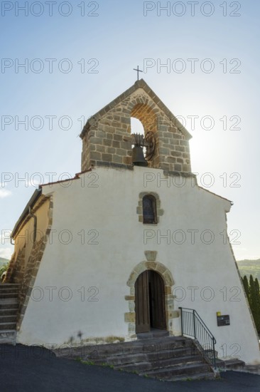 Buron village. Chapel Notre-Dame. Puy de Dome. Auvergne Rhone Alpes. France
