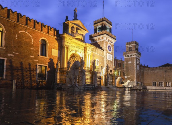 Arsenale, Renaissance portal (around 1400), Venice, Veneto, Italy