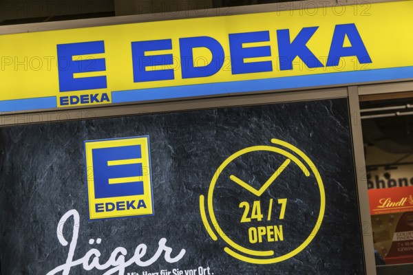 EDEKA supermarket at Stuttgart Airport. It is open around the clock, seven days a day. 24-7. Stuttgart, Baden-Württemberg, Germany