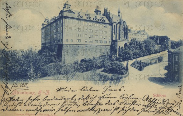 Altenburg, today Altenburger Land district, Thuringia, Germany, postcard, view around 1900 - 1910, historical, digital reproduction of a historical postcard, authentic, public domain, from that time, exact date unknown