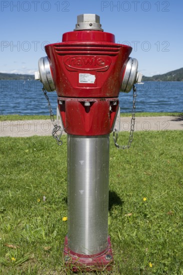 Hydrant, tap point for the removal of water from the public water distribution system, Tegernsee, Upper Bavaria, Bavaria, Germany