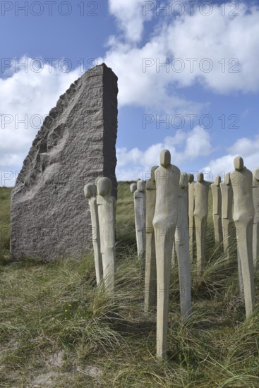 Memorial, memorial, memorial of the Battle of Jutland near Thyborøn in Denmark