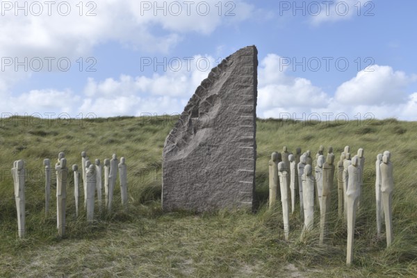 Memorial, memorial, memorial of the Battle of Jutland near Thyborøn in Denmark