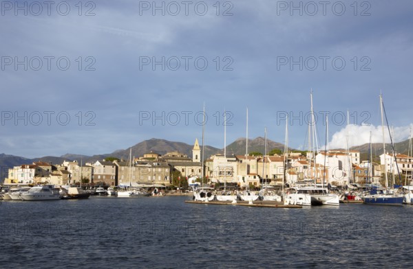 Saint-Florent on the Gulf of Saint-Florent in the Mediterranean, Haute-Corse, Corsica