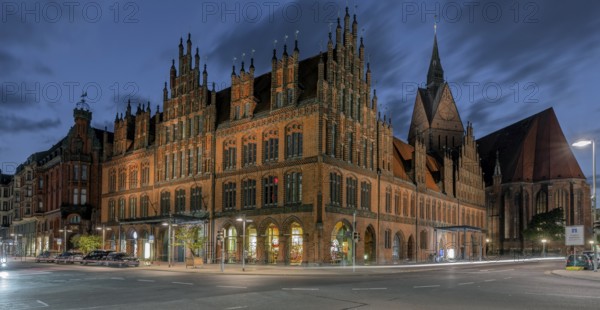 Old Town Hall illuminates Hanover Germany