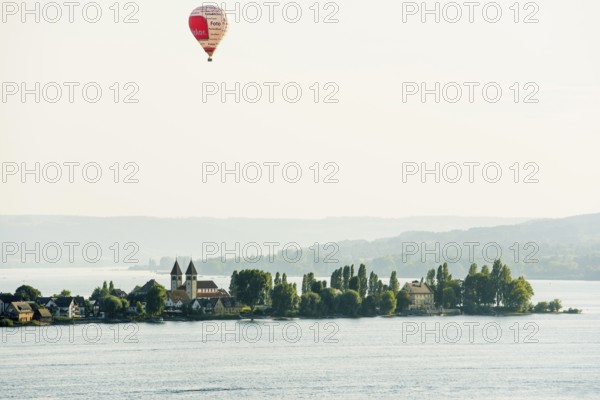 Reichenau panorama of Allensbach, UNESCO World Heritage Site, Reichenau Island, Lake Constance, Baden-Württemberg, Germany