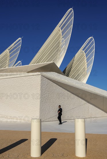 Zayed National Museum in Abu Dhabi, memorial to the late Zayed bin Sultan Al Nahyan, the museum is the heart of the cultural district on Saadiyat Island, Abu Dhabi, United Arab Emirates