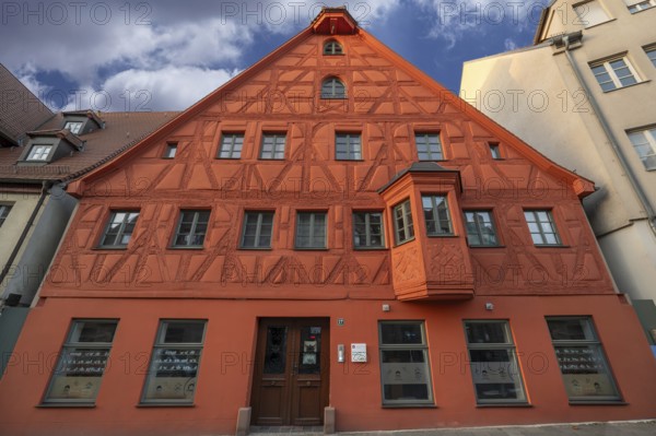 Restored historic half-timbered residential building, in the core 1680, Königstraße 17, Fürth, Middle Franconia, Bavaria, Germany