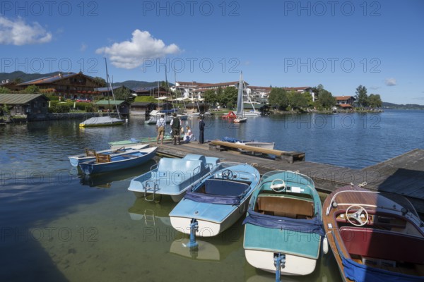 Bootsverleih am Tegernsee, Elektroboote, Rottach-Egern, Upper Bavaria, Bavaria, Germany