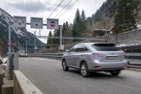 Access to Lötschberg Autoverlad, Goppenstein, Valais, Switzerland