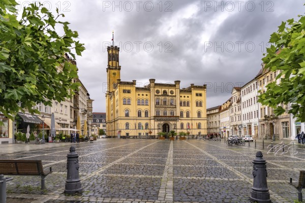 The town hall on the market square of Zittau, Upper Lusatia, Saxony, Germany