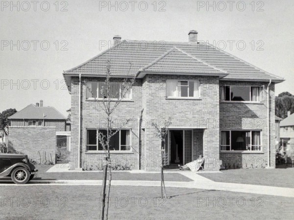 Married Quarters housing for Naval officers, thought to be Devonport, Plymouth, Devon, England, UK c 1956