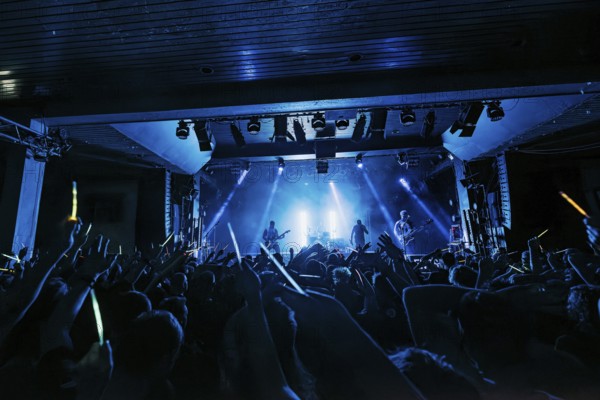 Singer Matthias Engst, bassist Chris Wendel, drummer Yuri Cernovolov and guitarist Ramin Tehrani from Engst live on 10-year anniversary tour tour at Berlin's Astra Kulturhaus on 20.12.2025