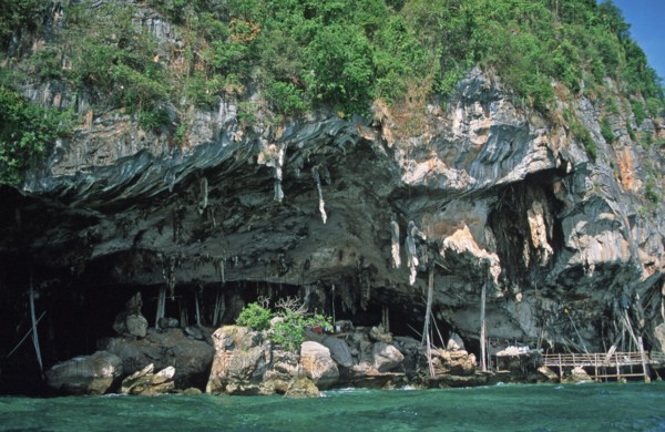 Viking Cave, Ko Phi Phi Le, two years in front of the tsunami, Thailand, December 2002, vintage, retro, old, historic