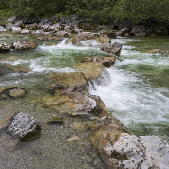 Wasserfall, Weissach River, Wildbad Kreuth, Tegernseer Tal, Upper Bavaria, Bavaria, Germany