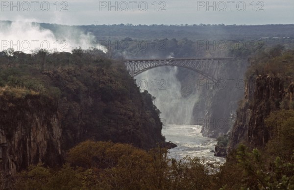 Zambezi Bridge, Zambezi, Victoria Falls, Zimbabwe, Africa, June 2000, vintage, retro, old, historic