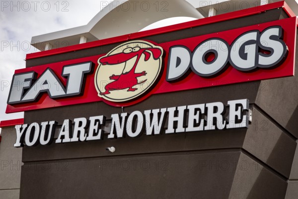 Ogallala, Nebraska - A Fat Dogs convenience store, one store in a chain of gas stations and truck stops along Interstate 80 in Nebraska