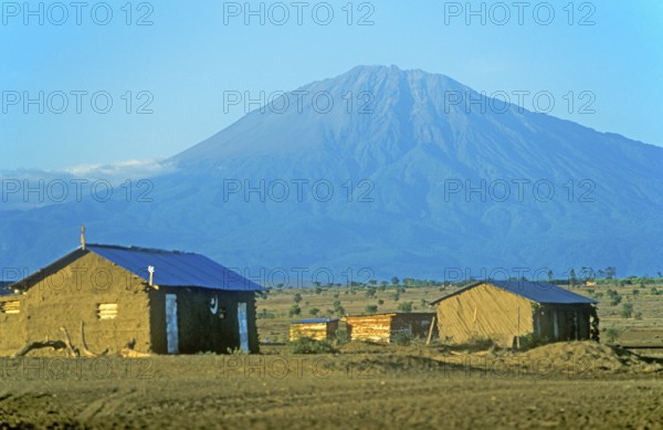 Mount Meru near Arusha in Tanzania, Africa, June 2000, vintage, retro, old, historic