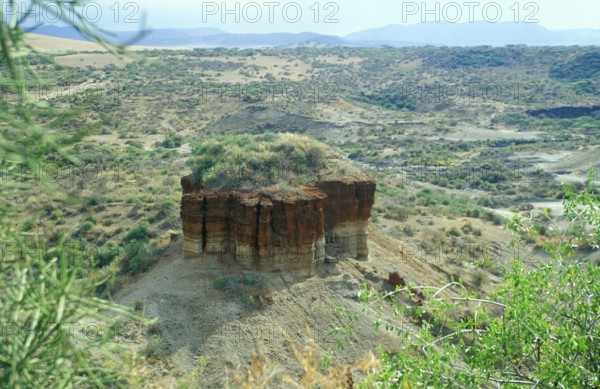 Olduvai Gorge archaeological site, Tanzania, Africa, June 2000, vintage, retro, old, historic