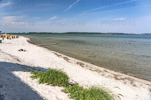 The beach of Laboe on the Kiel Fjord, Laboe, Schleswig-Holstein, Germany