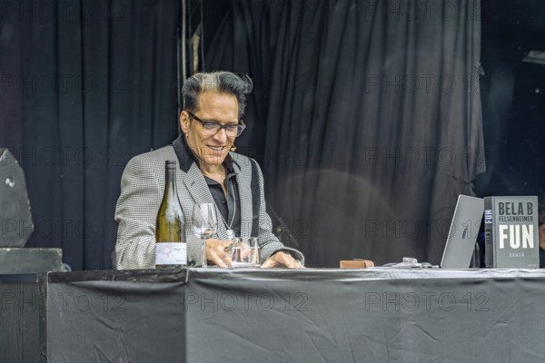 Bela B. Felsenheimer from the doctors reads from his Nuch Fun live at the Orange Blossom Special Festival, Beverungen, Germany