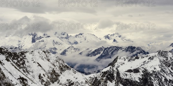 Another onset of winter in May, Allgäu Alps, Allgäu, Bavaria, Germany