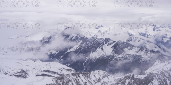 Another onset of winter in May, Höfats, 2259m, Allgäu Alps, Allgäu, Bavaria, Germany