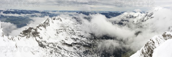Another onset of winter in May, onset of winter, Allgäu Alps, Allgäu, Bavaria, Germany