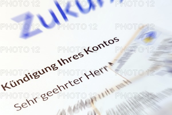 Debanking: Symbolic letter from a bank regarding account termination