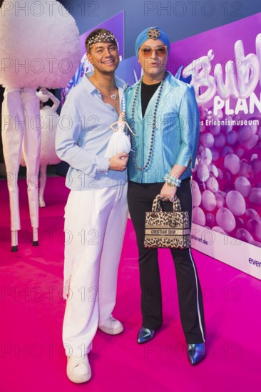 Marcell Damaschke and Julian F.M. Stöckel at the opening of Bubble Planet - The Adventure Museum for All Senses at Arena Berlin, Berlin, 11.12.2025