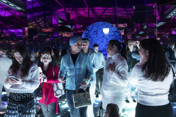 First visitors at the opening of Bubble Planet - The Adventure Museum for All Senses at Arena Berlin, Berlin, 11.12.2025