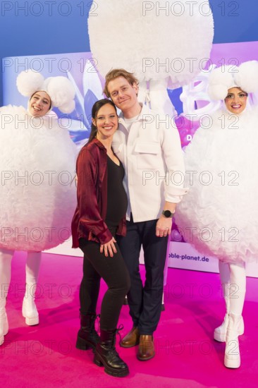 Nadja Jo Klapper and Johannes Heinrichs at the opening of Bubble Planet - The Adventure Museum for All Senses at Arena Berlin, Berlin, 11.12.2025