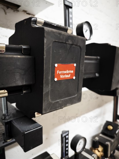 District heating transfer station in a cellar in Düsseldorf, Germany
