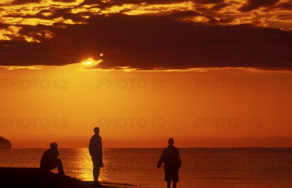 Sunrise over Lake Malawi near Kande, Malawi, Africa, July 2000, vintage, retro, old, historic